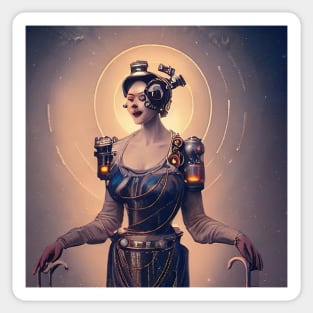 Steampunk lady Sticker